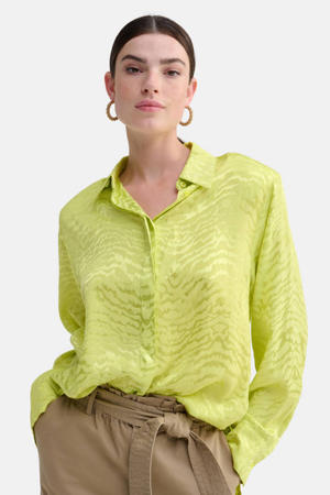 blouse Lime Jacquard limegroen