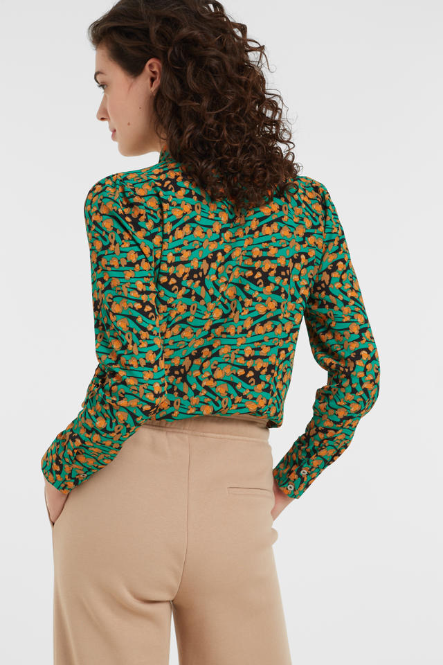 VERO MODA blouse VMSAGA met all print groen | wehkamp