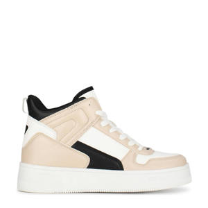   plateau sneakers beige/wit/zwart