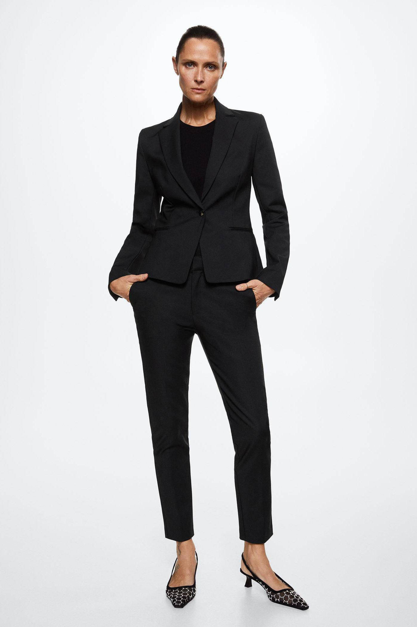 Mango Suit Smokingblazer zwart zakelijke stijl Mode Blazers Smokingblazers 