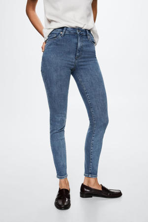 high waist skinny jeans light denim