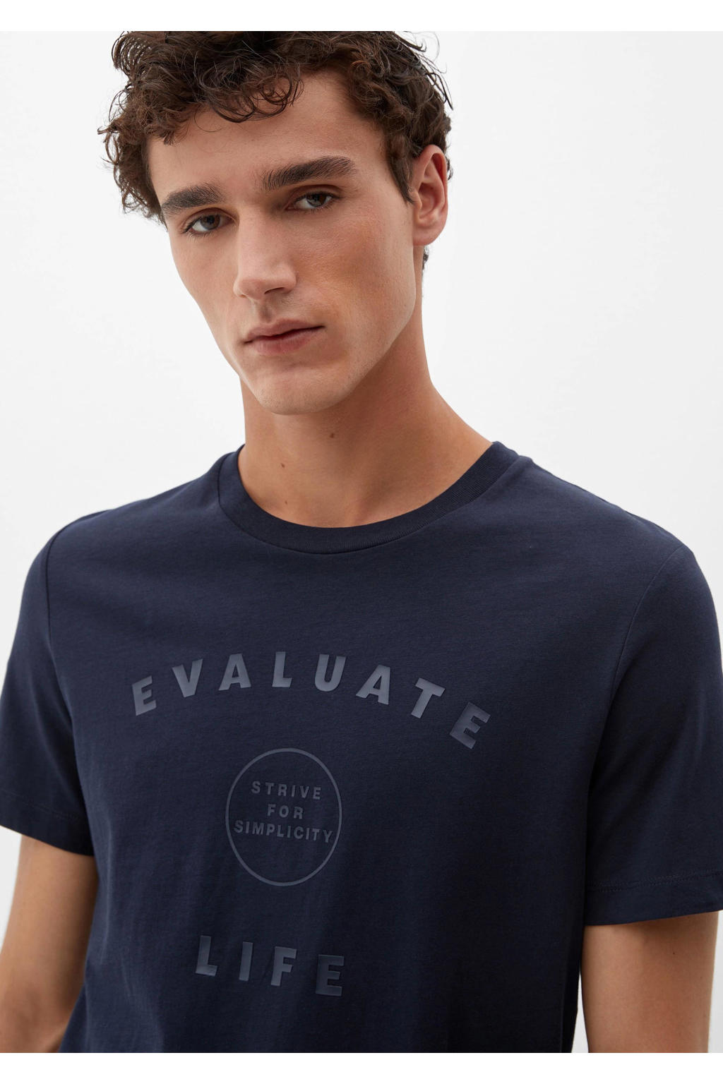 s.Oliver T-shirt met printopdruk marine | wehkamp