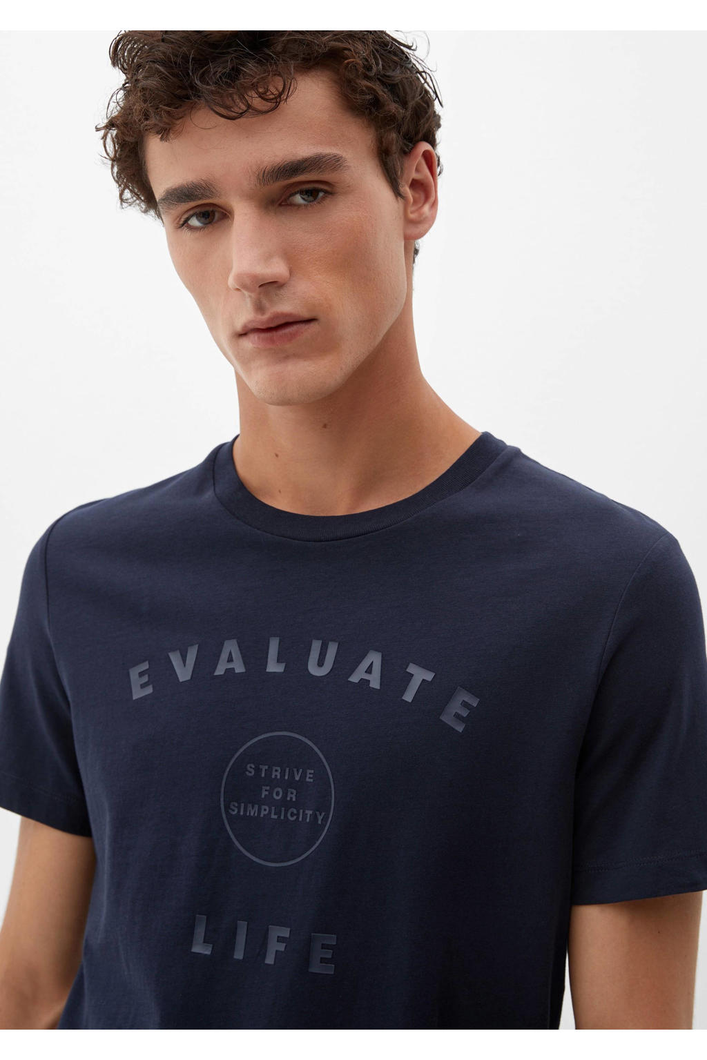 s.Oliver T-shirt met printopdruk marine | wehkamp