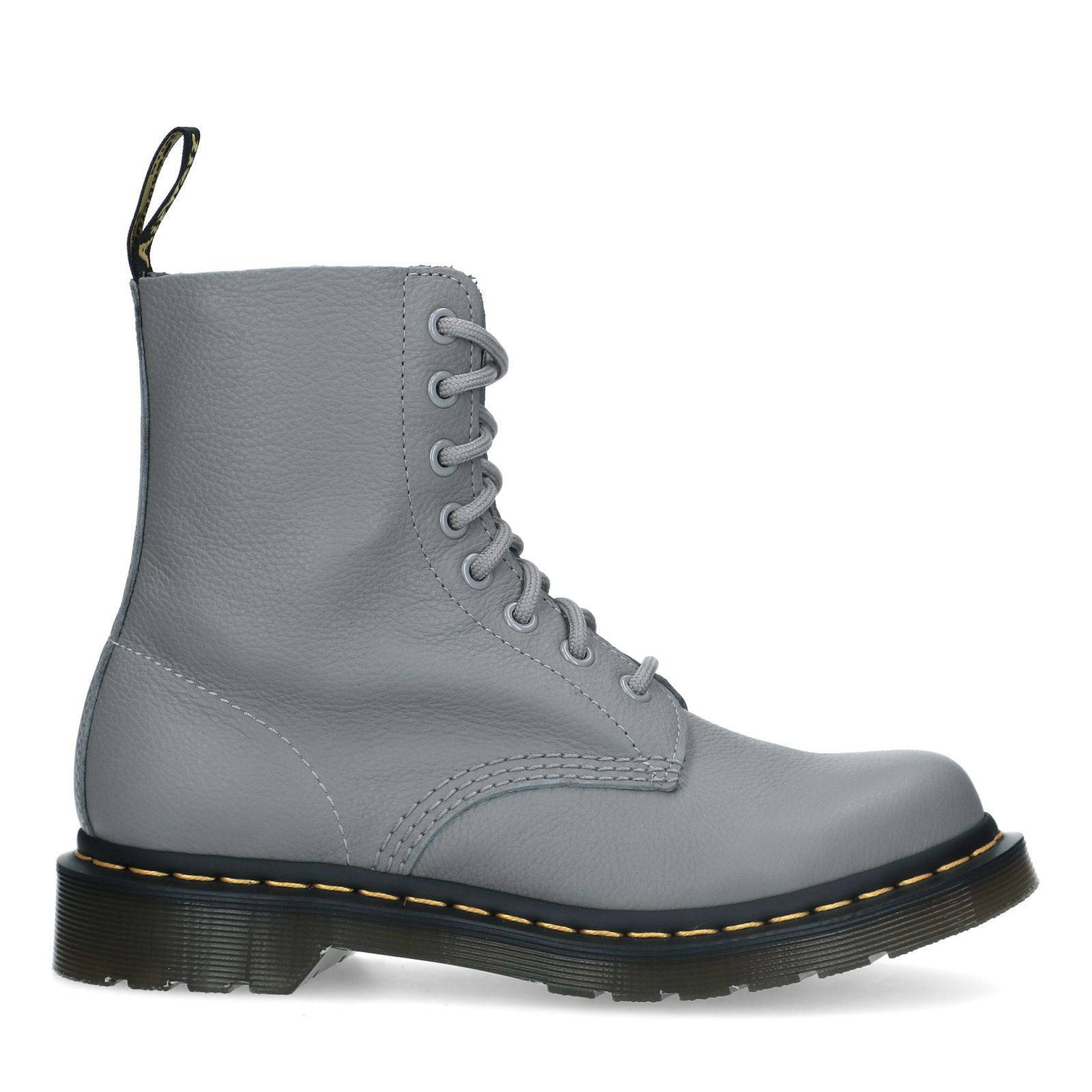 1460 Pascal Virginia Grey leren veterboots grijs