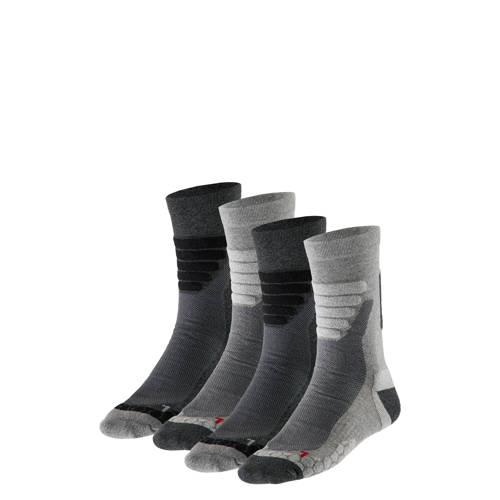 Xtreme wandelsokken - set van 4 zwart/grijs afbeelding