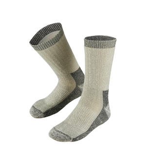 thermo wandelsokken beige/grijs