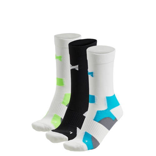 Xtreme fietssokken - set van 3 wit/zwart/multi afbeelding