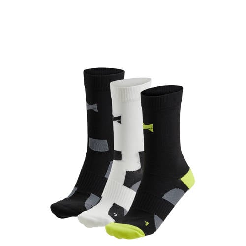 Xtreme fietssokken - set van 3 zwart/wit/limegroen afbeelding