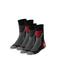 Xtreme wandelsokken - zwart/rood (set van 4)