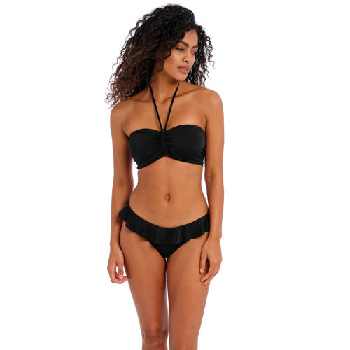 Freya voorgevormde strapless bandeau bikinitop Jewel Cove zwart afbeelding