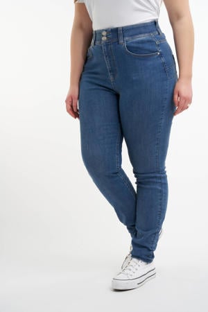 shaping high waist skinny jeans donkerblauw 