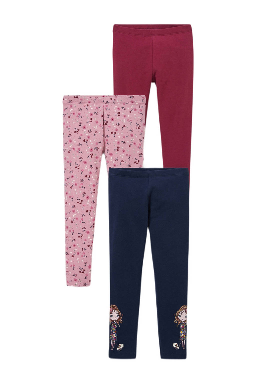 intern Muf rem C&A thermo legging - set van 3 roze/rood/donkerblauw | wehkamp