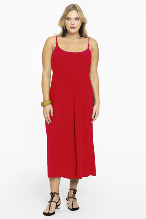 Travelstof jurk rood