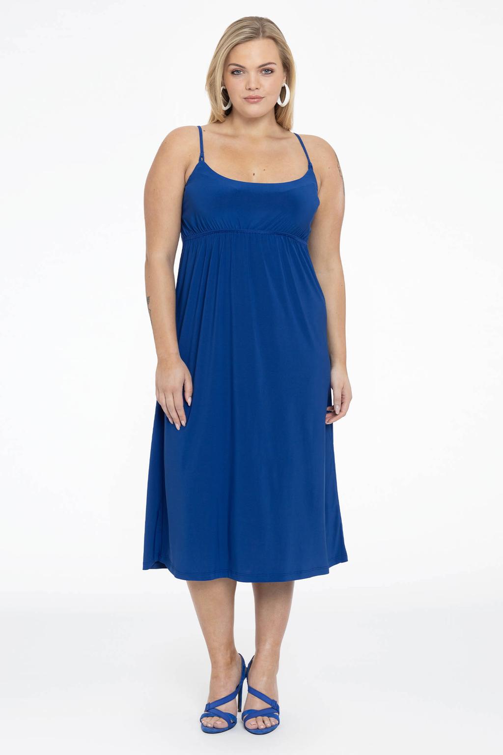YOEK Travelstof jurk blauw