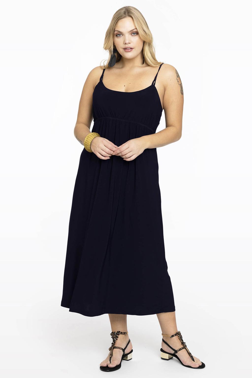 YOEK Travelstof jurk donkerblauw