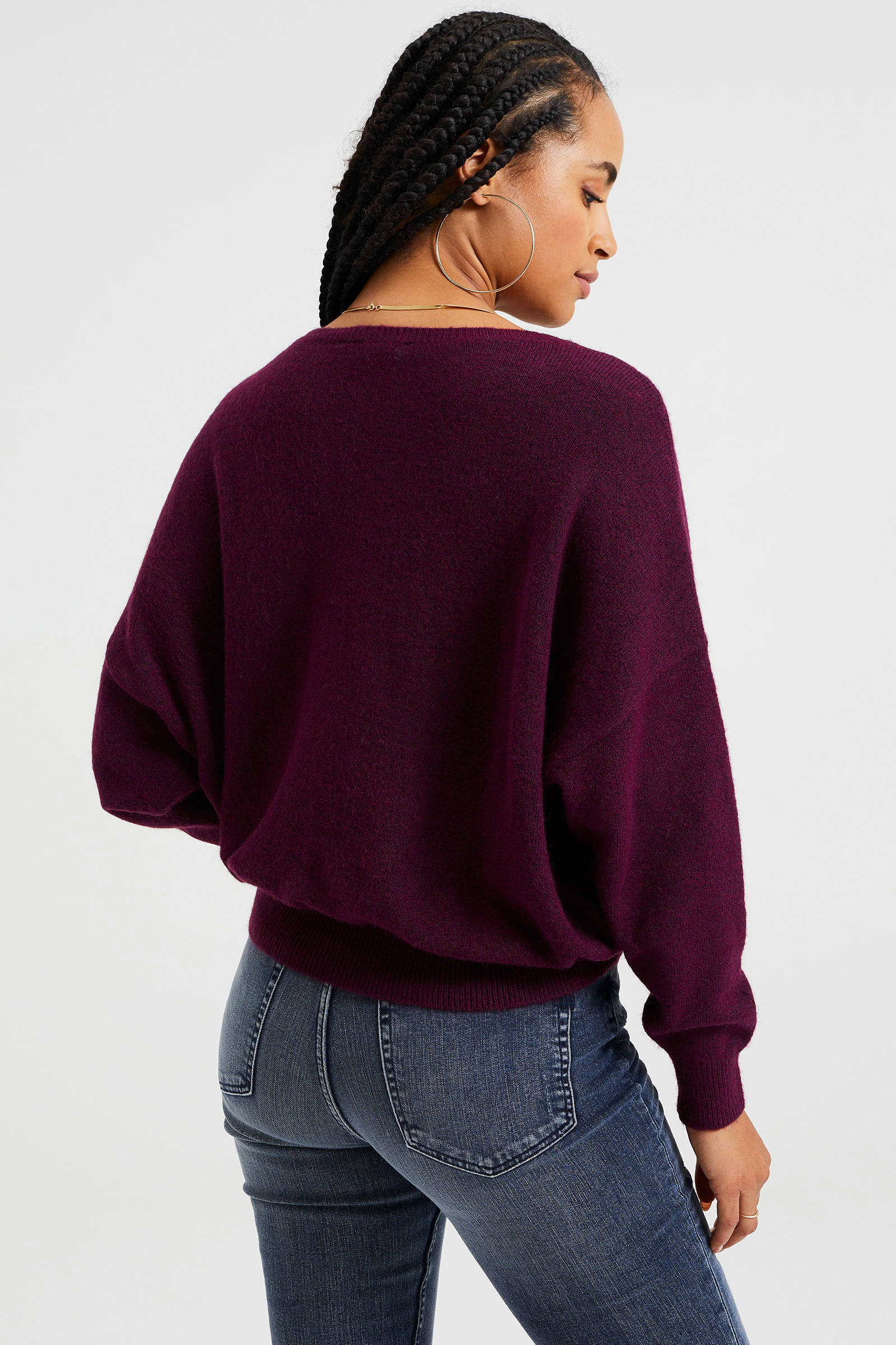 Trui aubergine dames hot sale