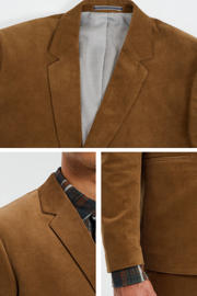 thumbnail: WE Fashion corduroy oversized colbert lichtbruin