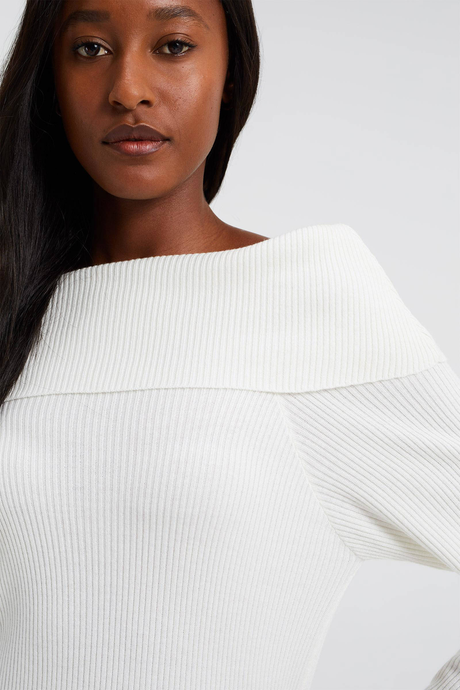 Off shoulder jurk online wit