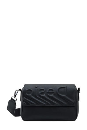  crossbody tas met logo zwart