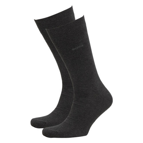 BOSS sokken met logo - set van 2 antraciet