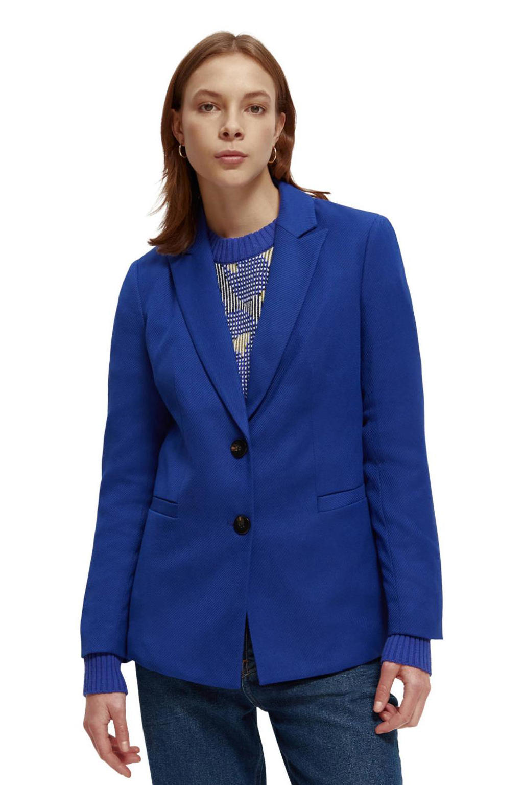 Scotch & Soda blazer Relaxed fit blazer van gerecycled polyester