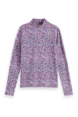 top All-over print slim-fit long sleeve T-shirt met all over print roze