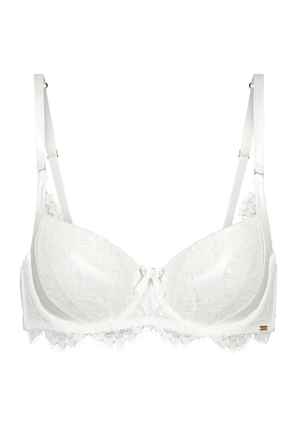 Voorgevormde bh zonder beugels met mesh licht perzik • Prijs € 12,99 • online shop