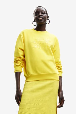 sweater met logo geel