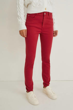 skinny jeans rood