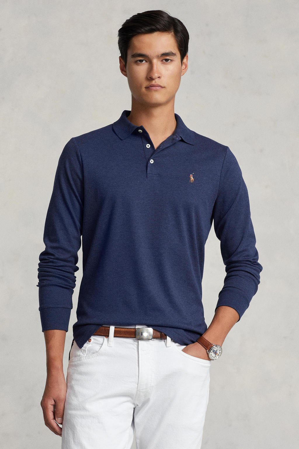 POLO Ralph Lauren polo spring navy heather | wehkamp