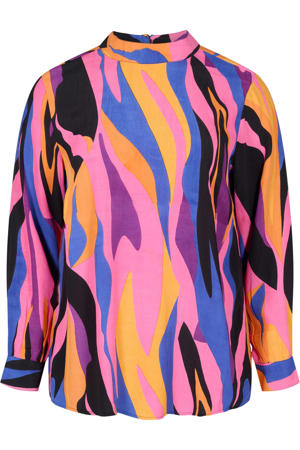 top met all over print multicolour