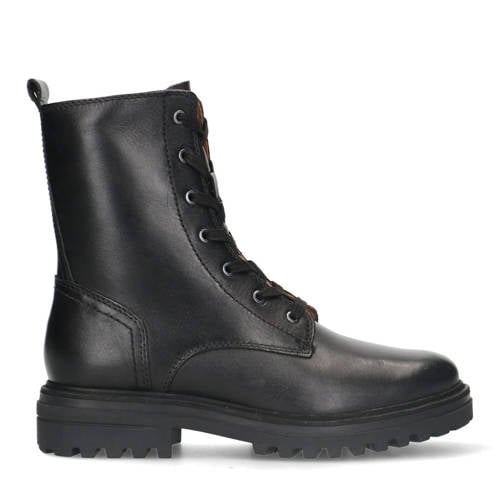 No Stress leren veterboots zwart afbeelding