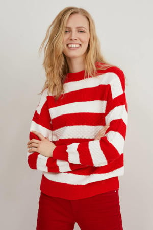 gestreepte trui rood/wit