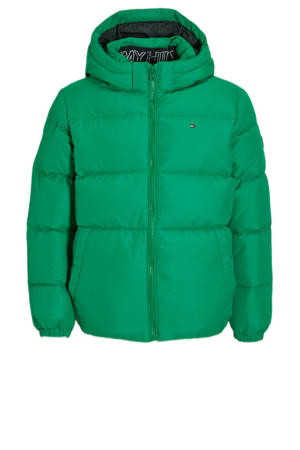gewatteerde winterjas van gerecycled polyester groen