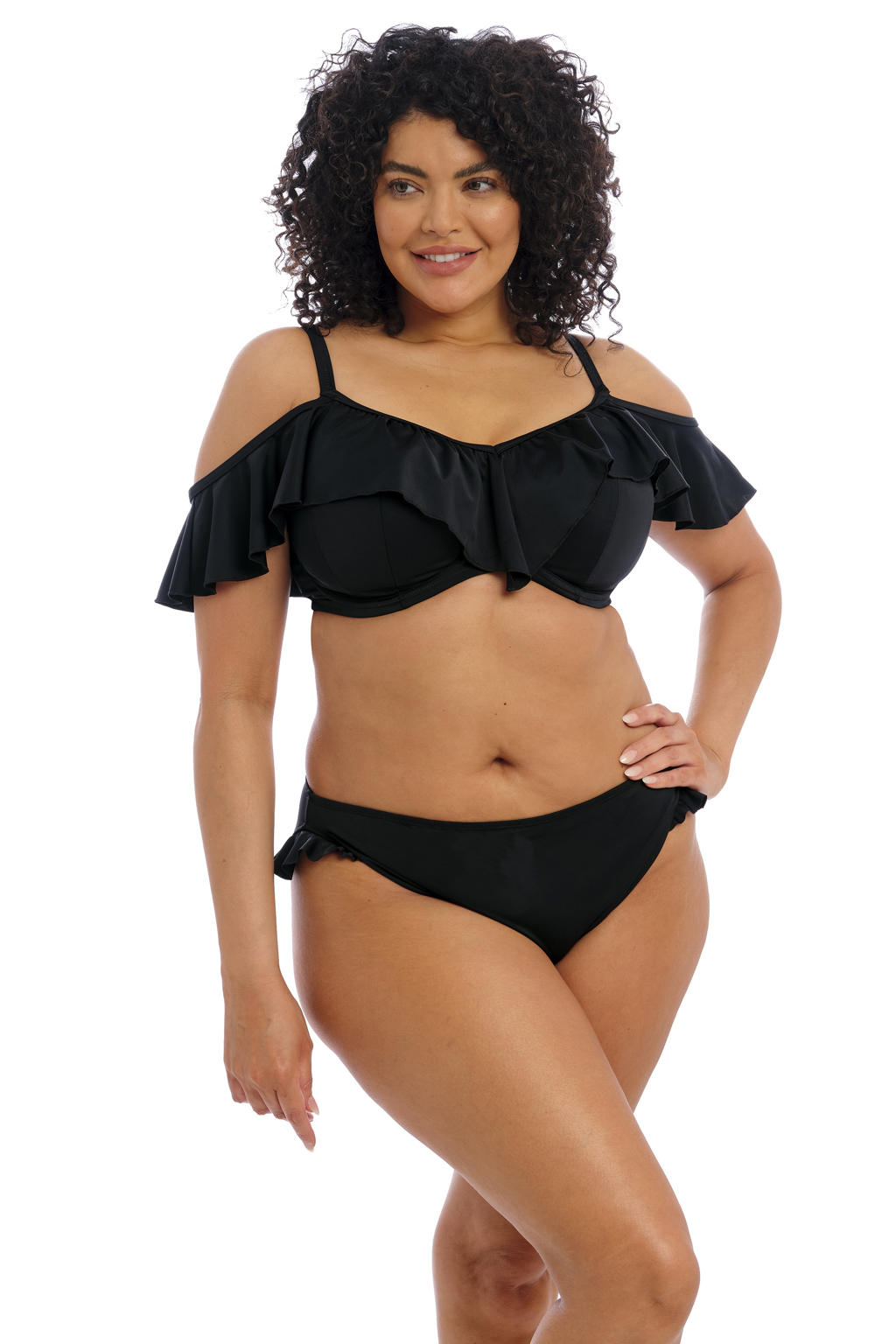 Elomi +size beugel bikinitop Plain Sailing met ruches