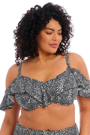voorgevormde beugel bikinitop Pebble Cove zwart/wit