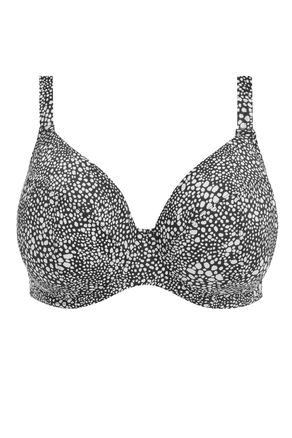 Elomi +size beugel bikinitop Pebble Cove zwart/wit wehkamp