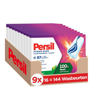 Powerbars Color wasmiddel - 9 x 16 wasbeurten - voordeelverpakking - 144 wasbeurten - 16 wasbeurten