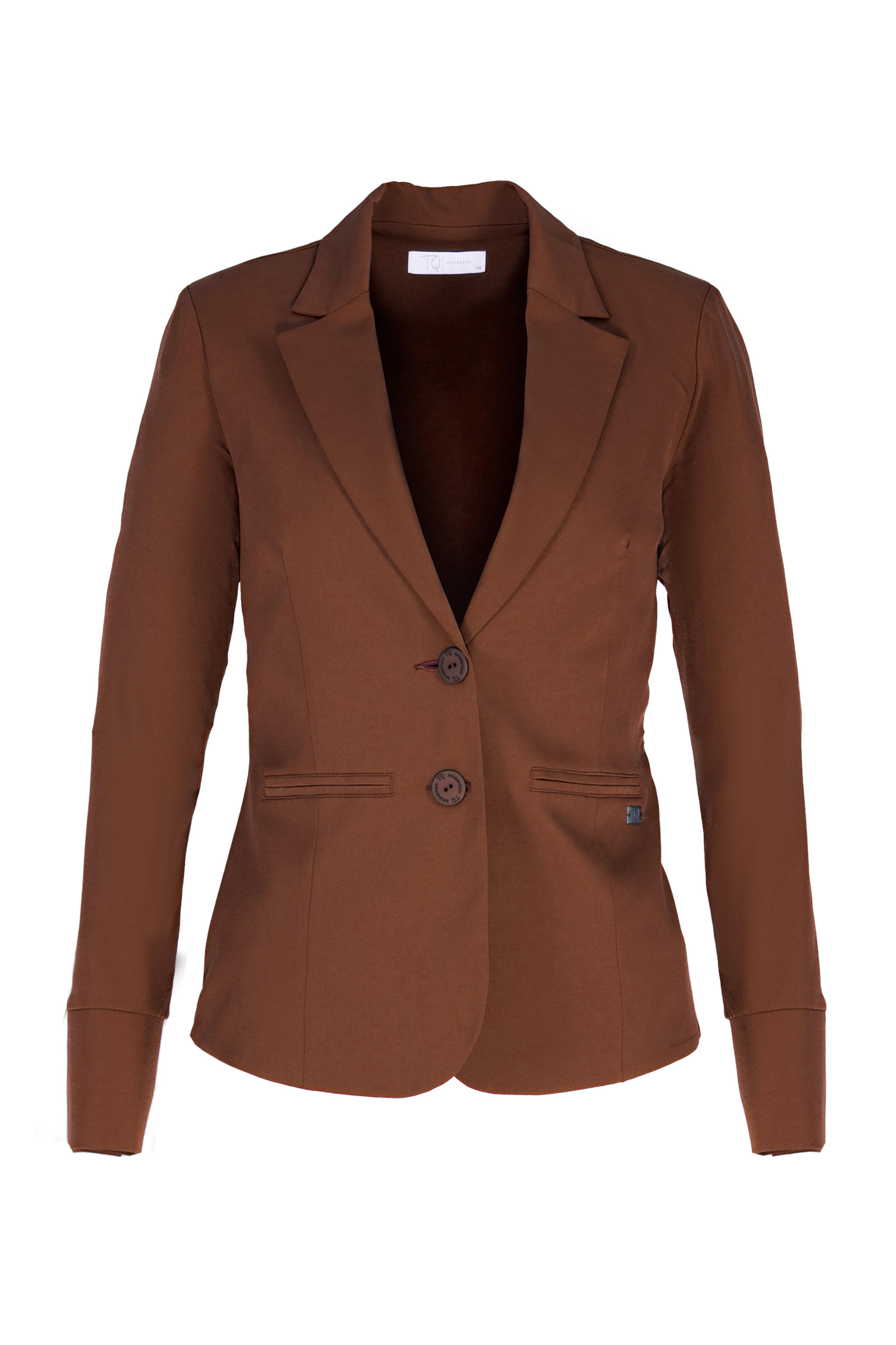 TQ-Amsterdam blazer Leonie van travelstof bruin | wehkamp