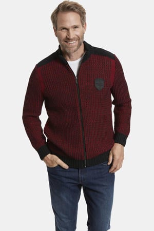 gebreid vest HALSTEN Plus Size rood