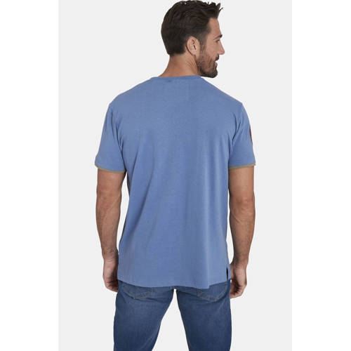 Jan Vanderstorm T-shirt SÖLVE Plus Size lichtblauw afbeelding