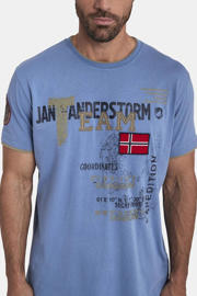 thumbnail: Jan Vanderstorm T-shirt SÖLVE Plus Size lichtblauw