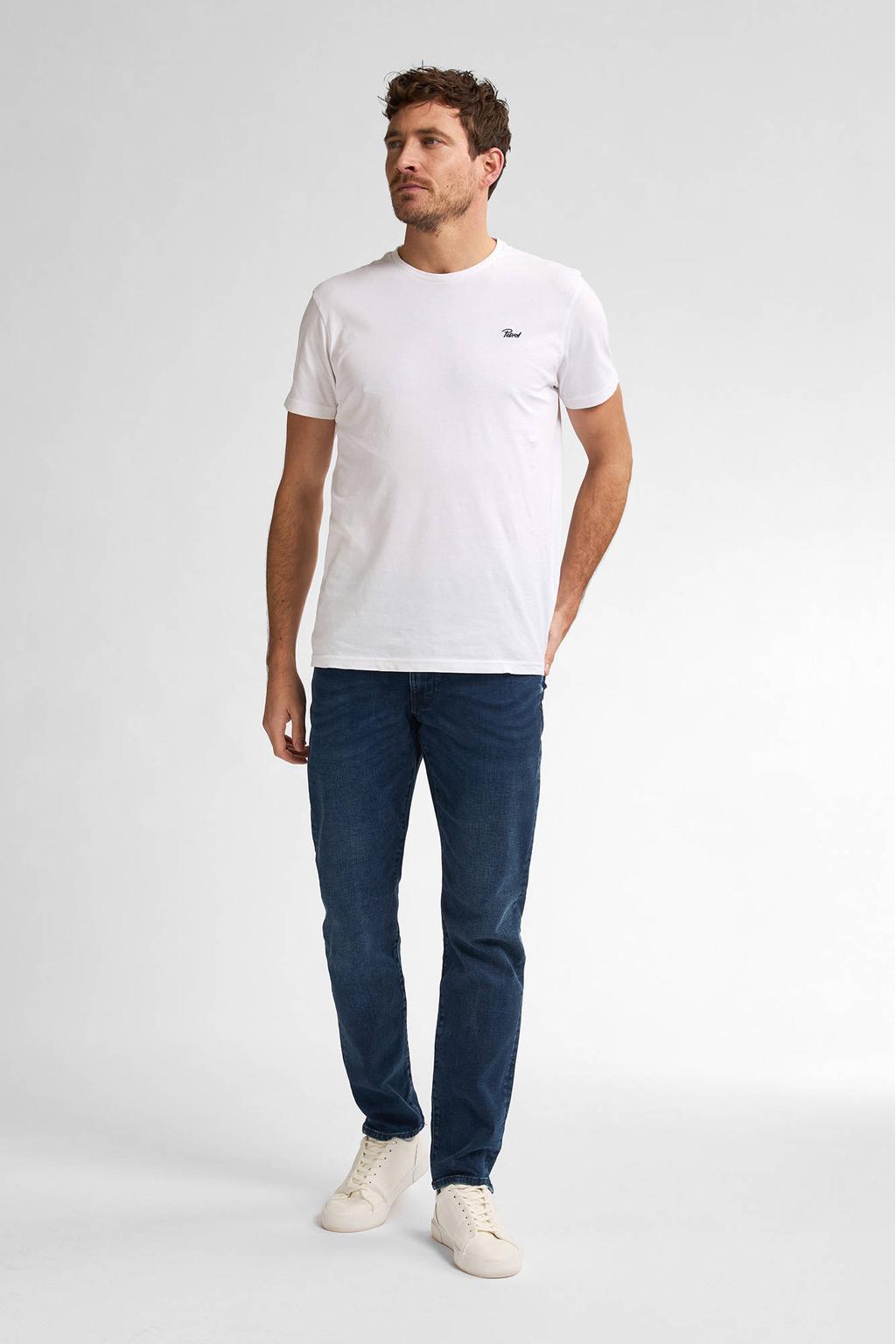 Petrol Industries slim fit jeans SEAHAM met riem cloudy sky
