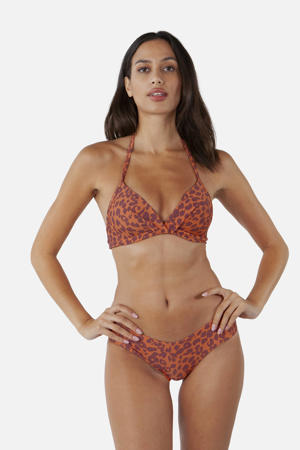 voorgevormde halter bikinitop Des oranje/rood