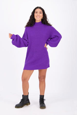 x Moise gebreide jurk SOPHIE bright purple