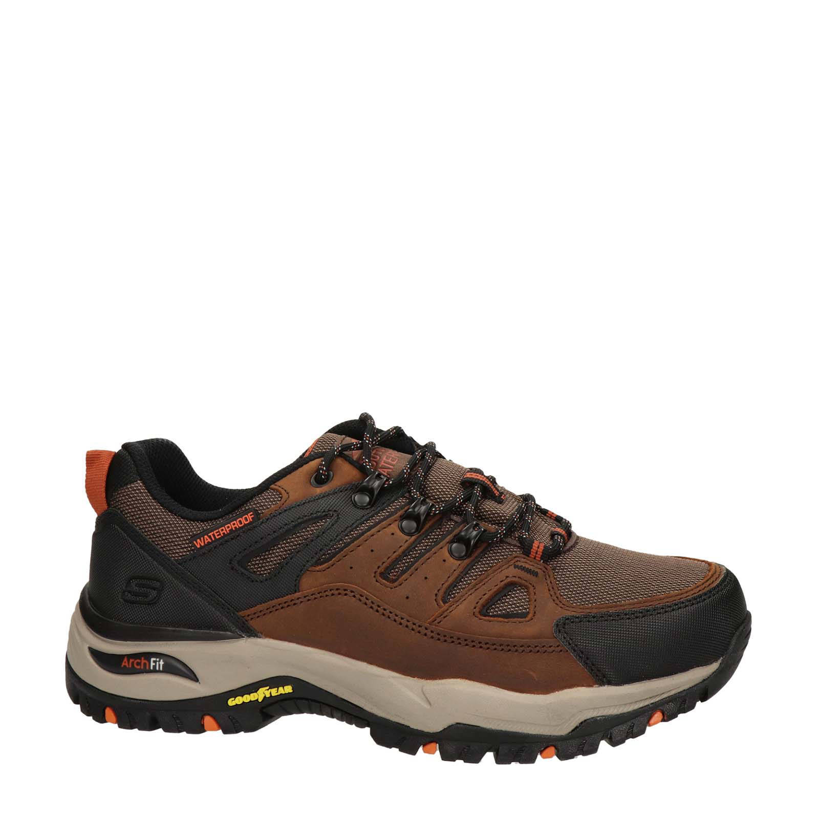 Skechers Arch Fit Dawson nubuck wandelschoenen cognac | wehkamp