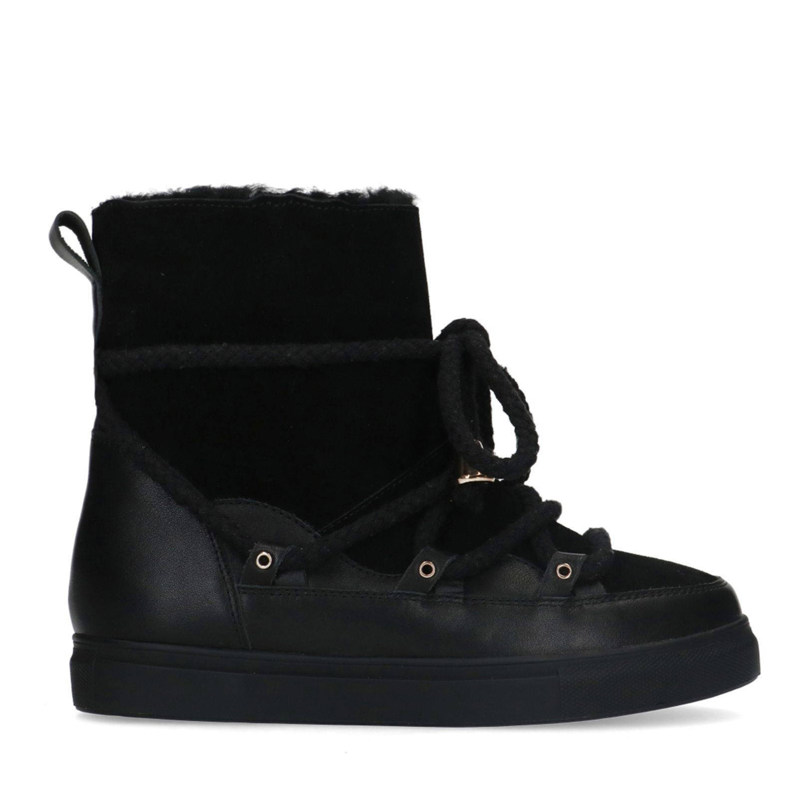 Sacha suede snowboots zwart | wehkamp