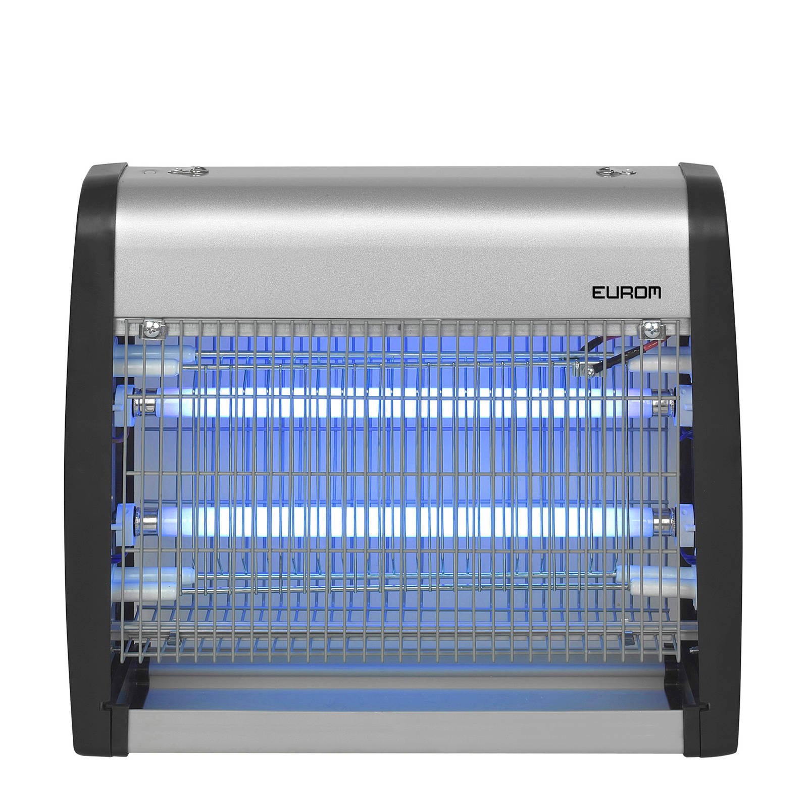Insetticida Elettrico Eurom Fly Away Metal 16 LED - Lampade UV A LED 2x4,5W, Griglia 2200V, Alloggiamento In Alluminio, Per Interni/Esterni, Portata 50 M²