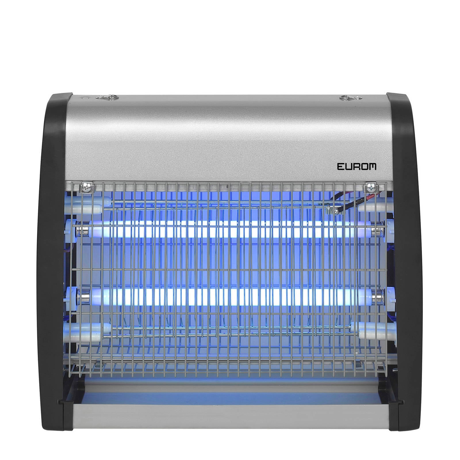 Insetticida Elettrico Eurom Fly Away Metal 16 LED - Lampade UV A LED 2x4,5W, Griglia 2200V, Alloggiamento In Alluminio, Per Interni/Esterni, Portata 50 M²
