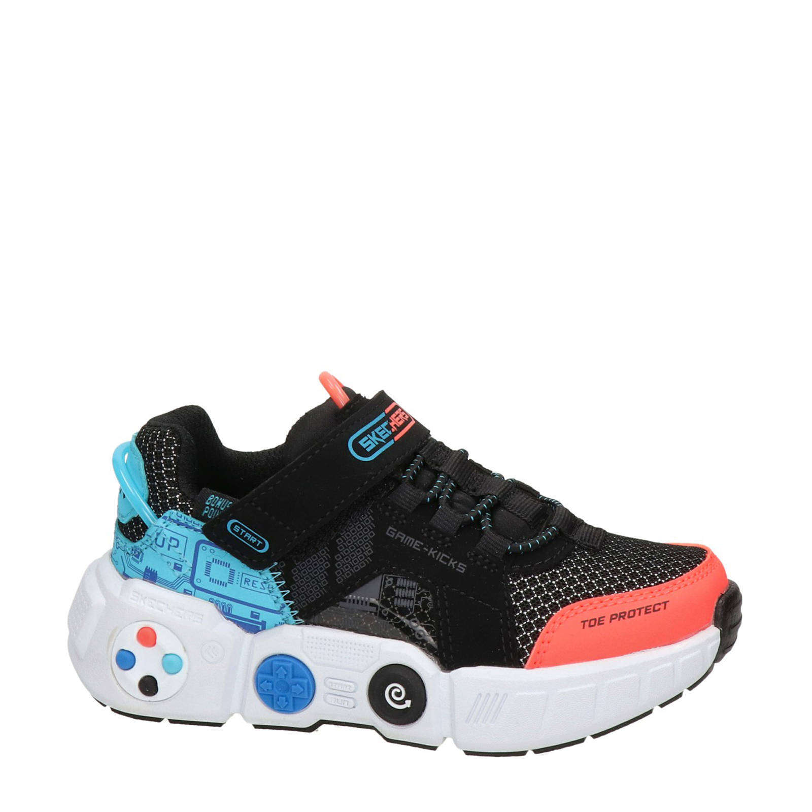 Skechers Gametronix sneakers zwart/multi | wehkamp